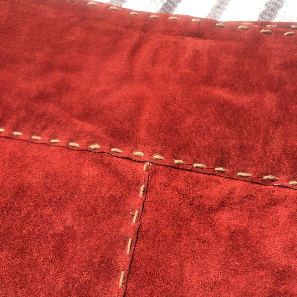 Rust Colored Suede Skirt - Picture 2 of 3